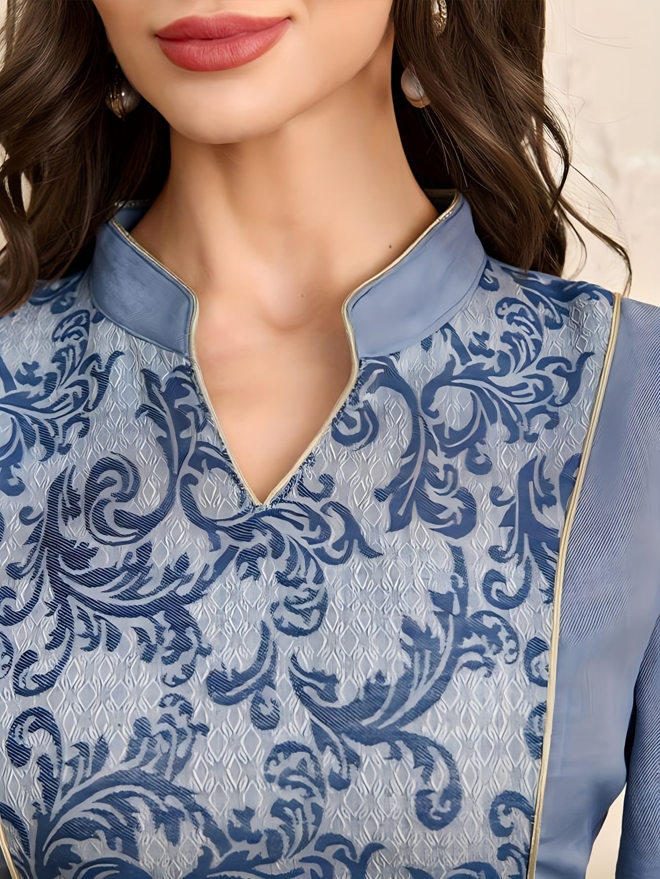 Elegant Middle Eastern-Inspired Women's Baju Abaya with Stand-Up Collar & Adjustable Waist Tie - Sleeve Solid Color Traditional Attire, Machine Washable for All-Season Wear