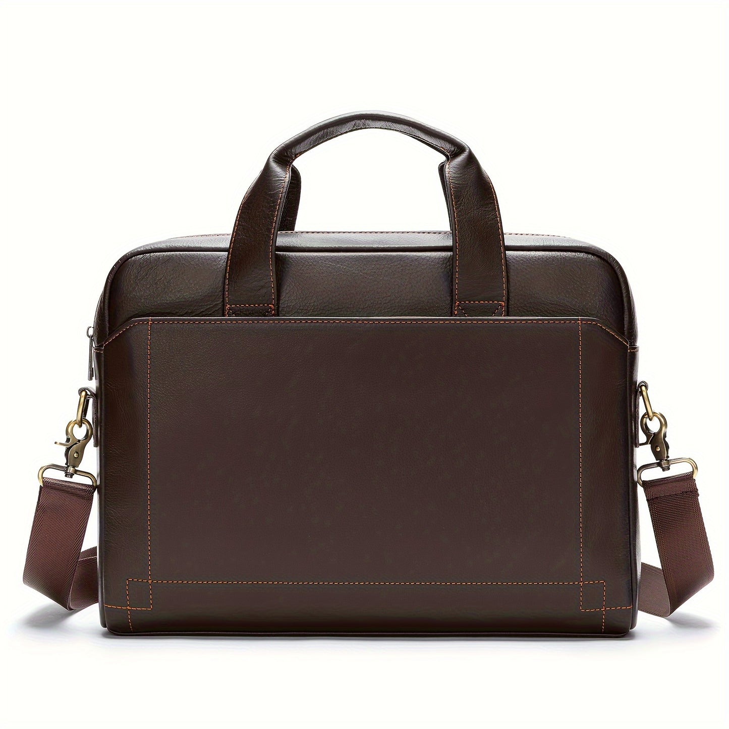Vintage Head Layer Cowhide Men Handbag Large Capacity Laptop Briefcase Commuter Business Men Single Shoulder Crossbody Bag