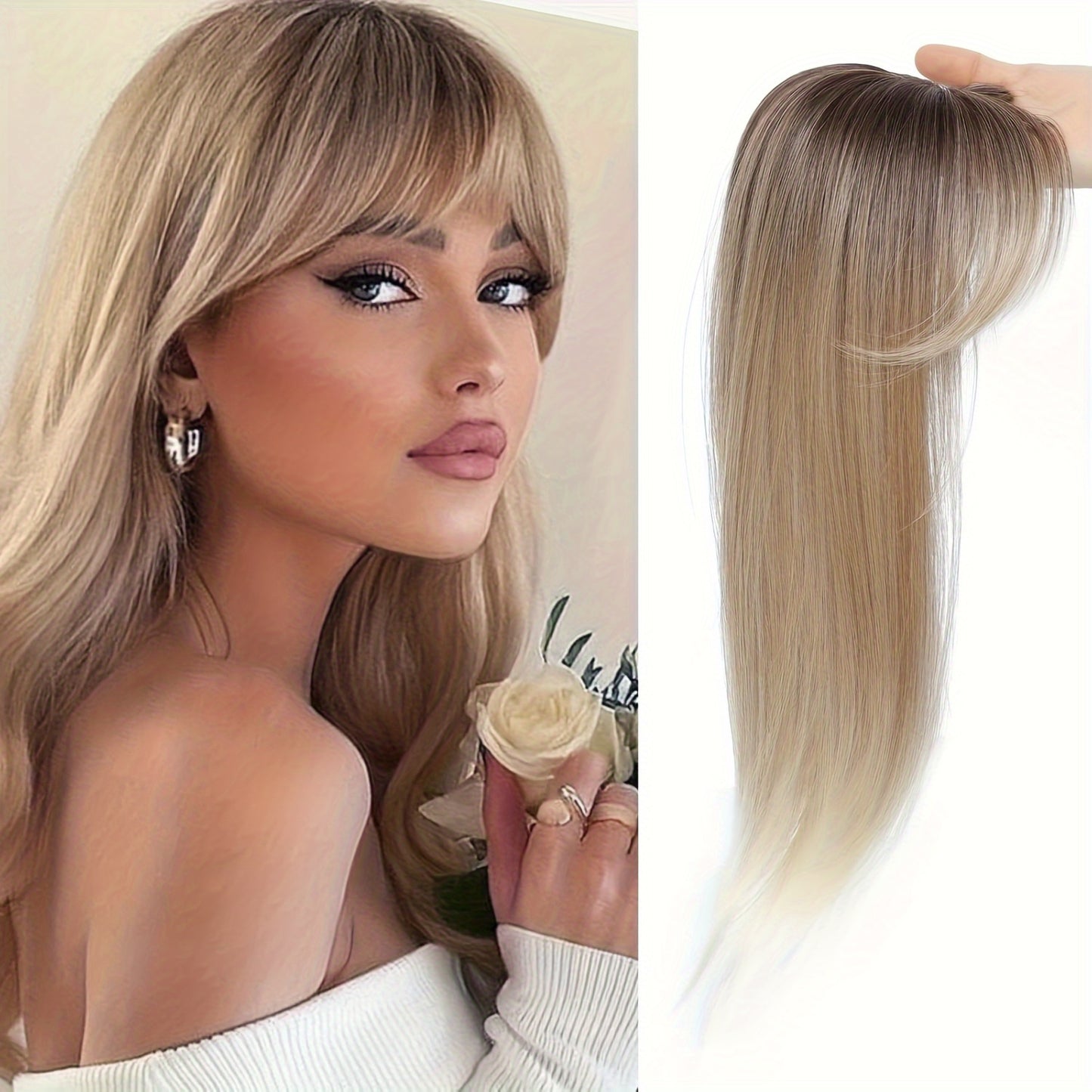 Cover Clip-In Bangs Hair Extensions for Women