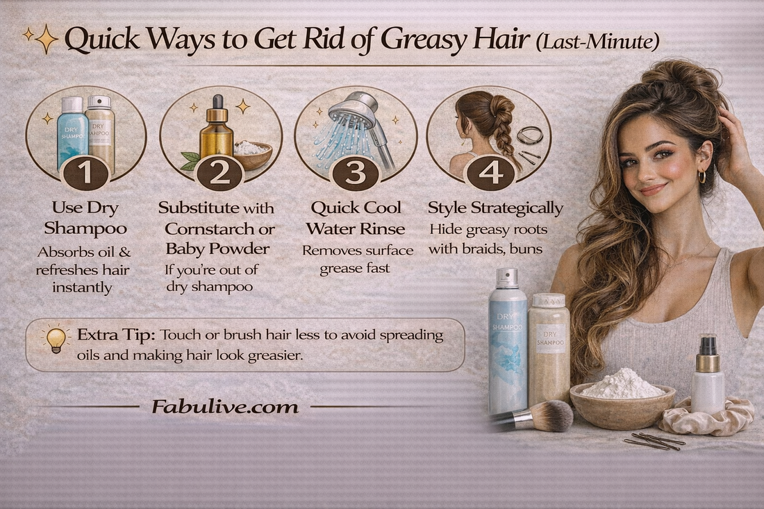 How to Get Rid of Greasy Hair Last Minute