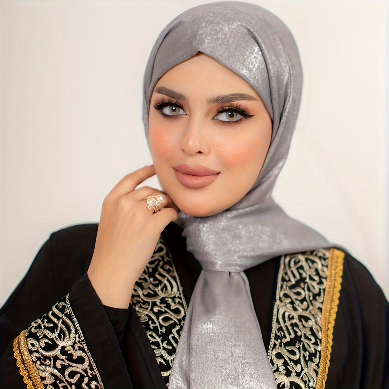 1/2 Pack Non-Stretch Religious Muslim Khimar Abaya, 100% Polyester, Breathable, Handmade, Available in Various Solid Colors, Includes Hand Wash or Professional Dry Clean Care Instructions