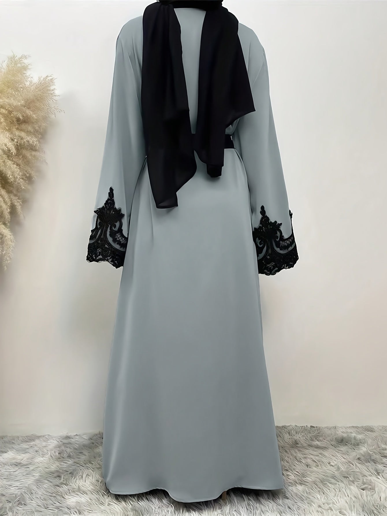 Women's Turkish & Arabic Traditional Long Kimono Abaya, Excluding Headscarf, Ramadan & Eid Al-Adha Attire