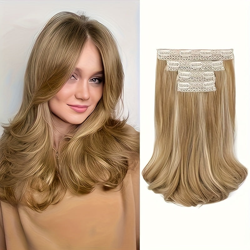 4pcs Lace Weft Hair Extensions | 14 Inch Short Wavy Invisible Hair Extensions