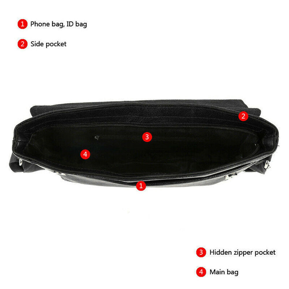 Luxury Men Leather Sling Bag Side Shoulder Bag for Men Husband Gift Business Messenger Crossbody Bag Male Handbag