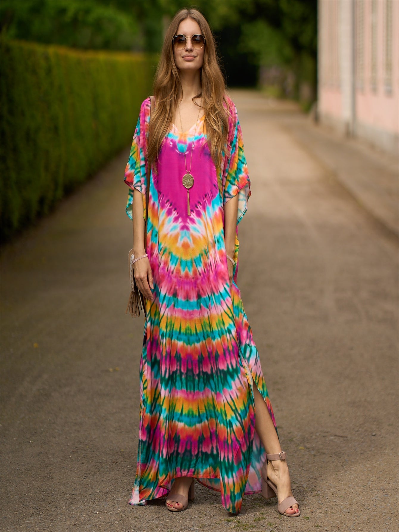 Women's Rayon Bohemian Beach Cover-Up Dress