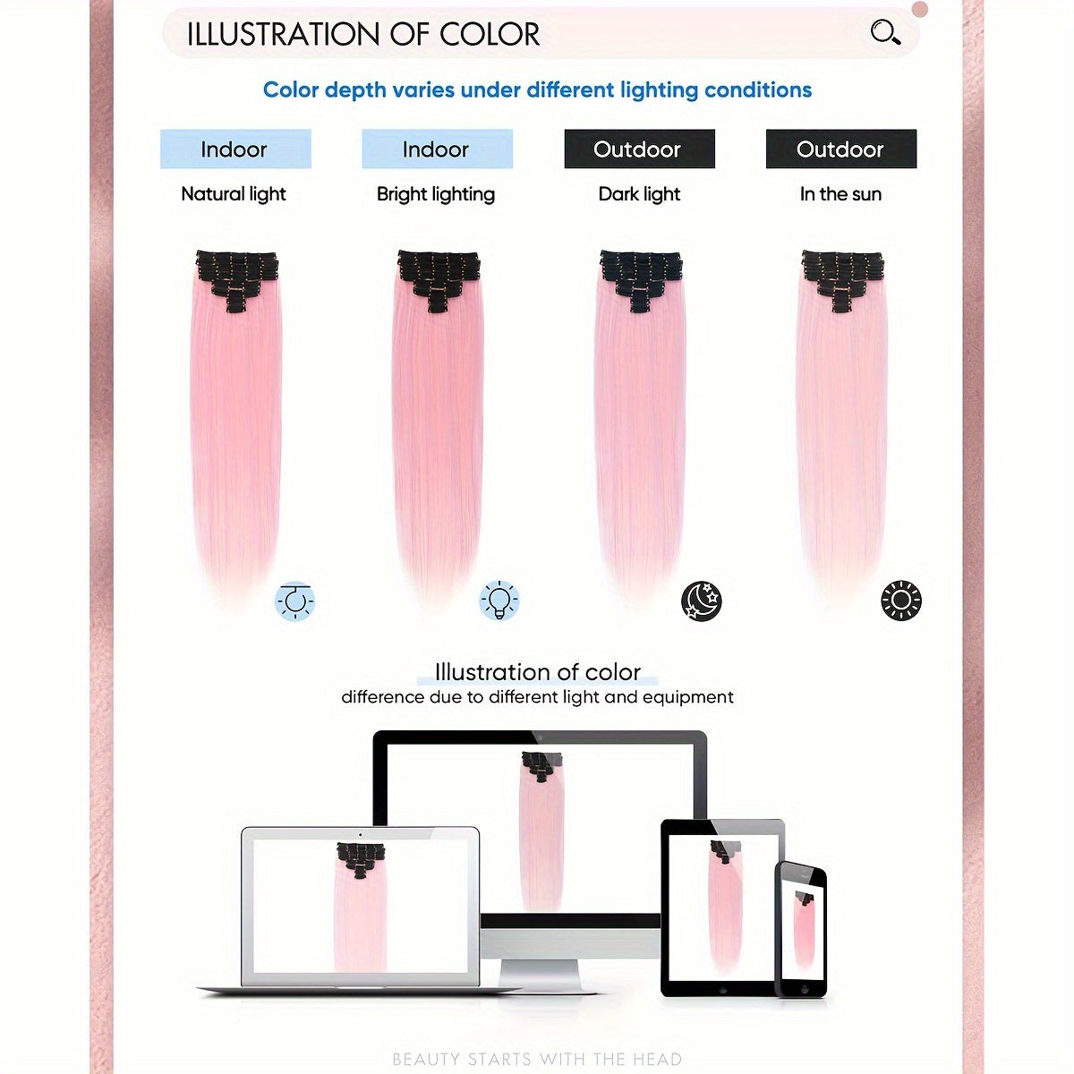 Synthetic Women's Hair Clipper 20 Inch 18 Clips/Set Long Straight Clip-in Hair Extension, Green, Pink, Brown, Red, Sky Blue Color Hair Extension Synthetic Braided Clip-in Hair Extension, Suitable for Straight Hair, Heat-resis