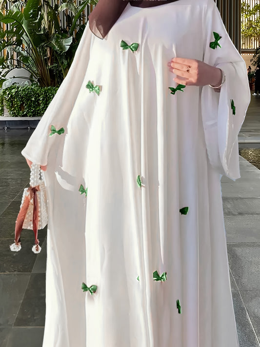 chinese dress ladies Embellished Butterfly Abaya Dress