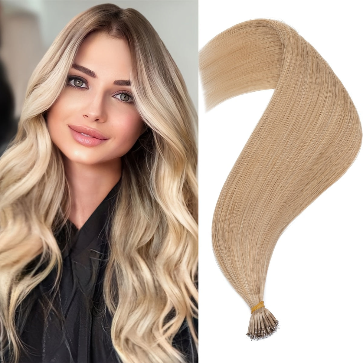 14-24 Inch 100% Remy Human Hair Extension Pre-bonded Micro Nano Rings