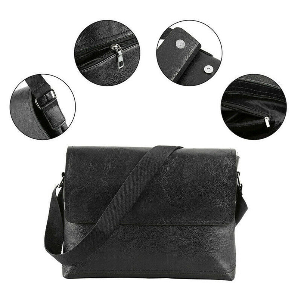 Luxury Men Leather Sling Bag Side Shoulder Bag for Men Husband Gift Business Messenger Crossbody Bag Male Handbag