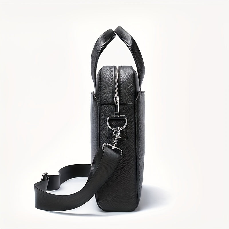 Vintage Head Layer Cowhide Men Handbag Large Capacity Laptop Briefcase Commuter Business Men Single Shoulder Crossbody Bag