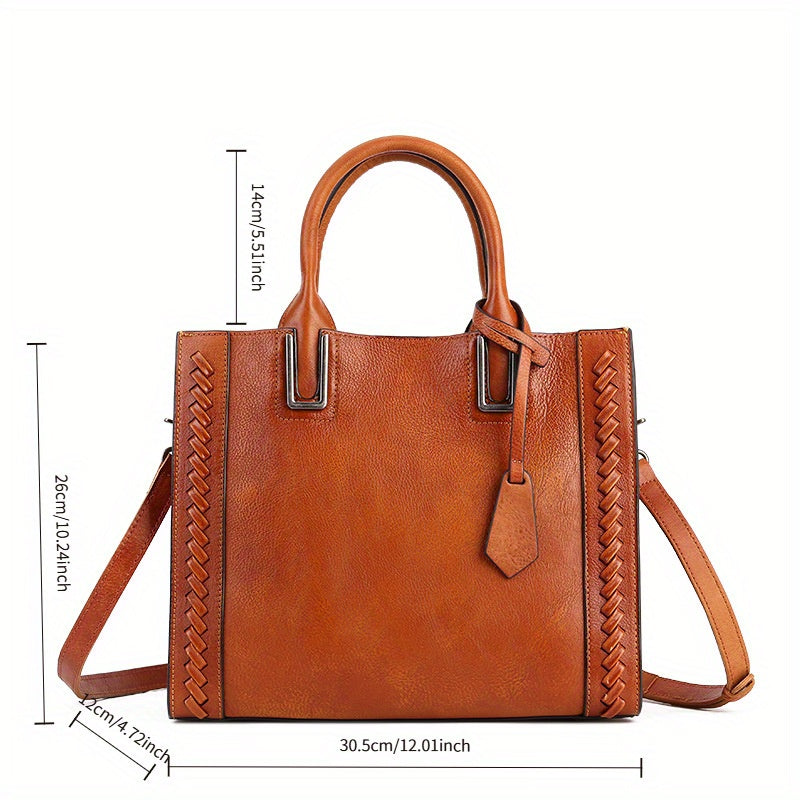 Genuine Leather Women's Handbags, Niche Women's Crossbody Bag, Large-Capacity Soft Leather Tote Bags