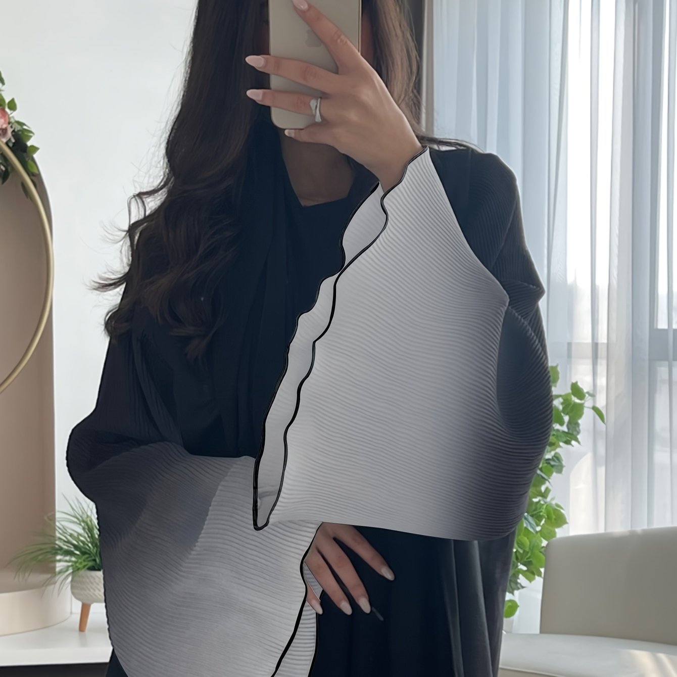 Women's Elegant Arabic Abaya Robe - Long Sleeve Islamic Muslim Wedding & Everyday Dress, Formal Events - Machine Washable Non-See-Through Abaya Gown