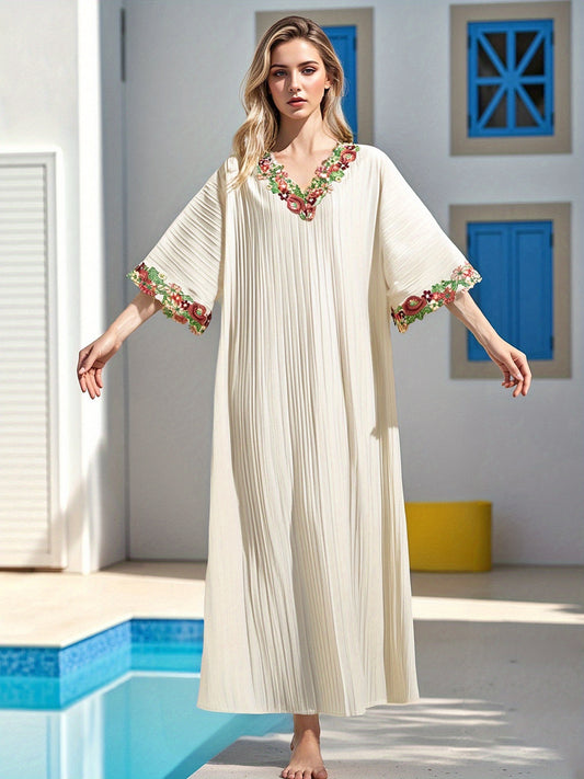 chinese dress ladies ABEHIK Muslim Dresses for Women Stand Collar Zip Up One Piece Abaya Dress  with Pockets Long Sleeve Robe Abayas Ramadan Kaftan Dresses Dubai Modest  Islamic Dress Loose Prayer Casual Clothes Black M main image 1