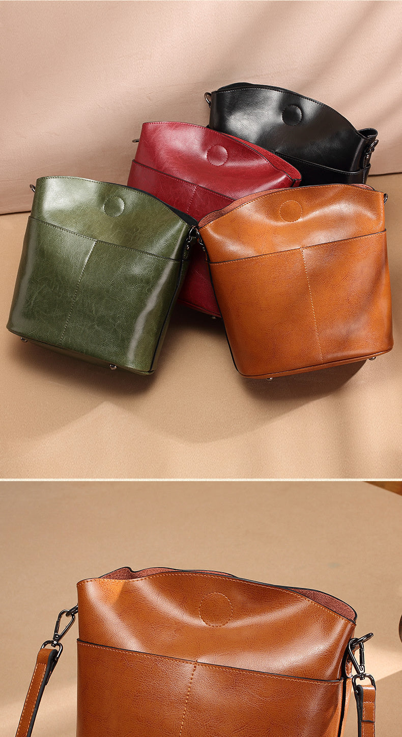 Real Leather Women's Sling Bag | Versatile Casual Handmade Cowhide Fashionable Messenger Bag