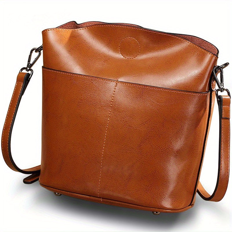 Real Leather Women's Sling Bag | Versatile Casual Handmade Cowhide Fashionable Messenger Bag