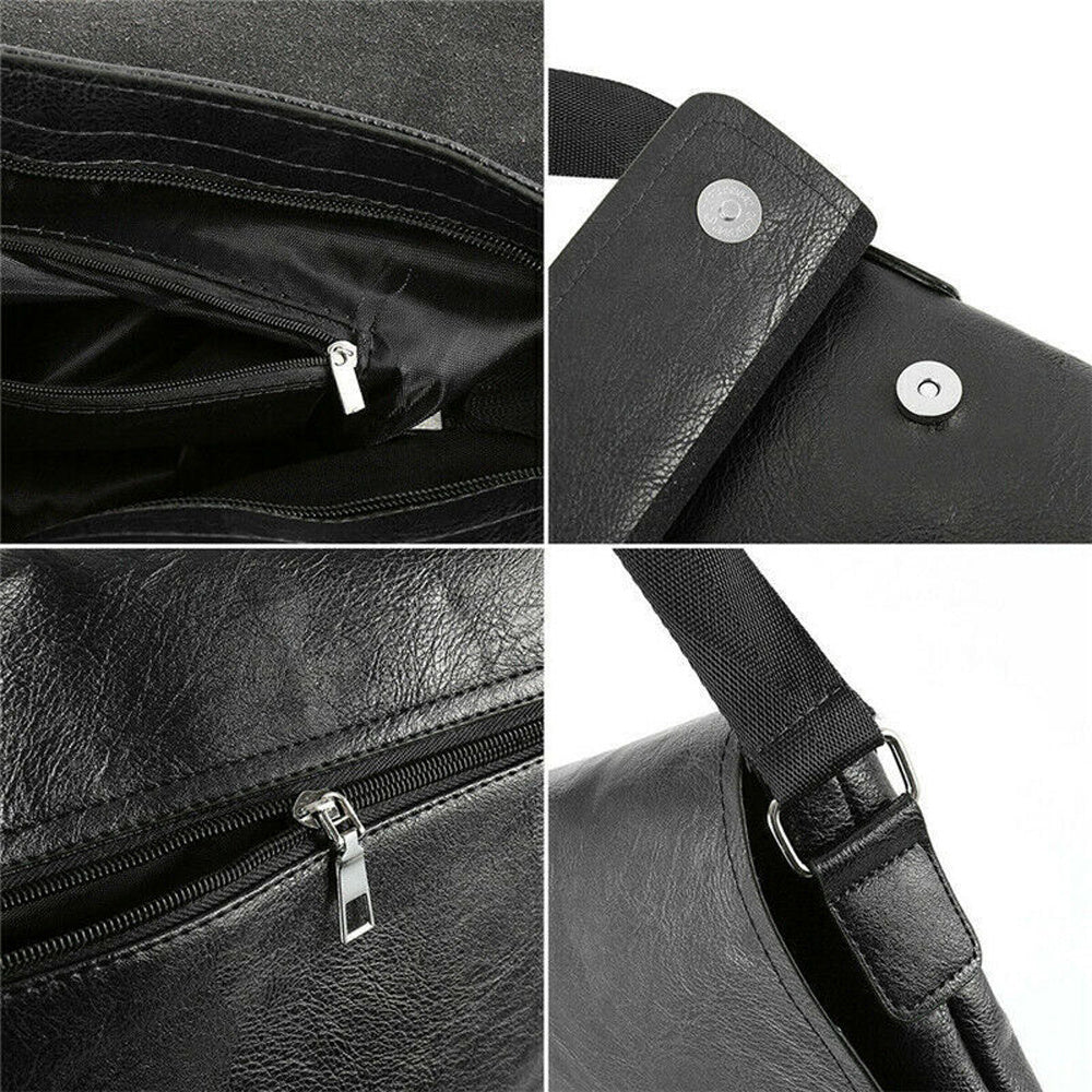 Luxury Men Leather Sling Bag Side Shoulder Bag for Men Husband Gift Business Messenger Crossbody Bag Male Handbag