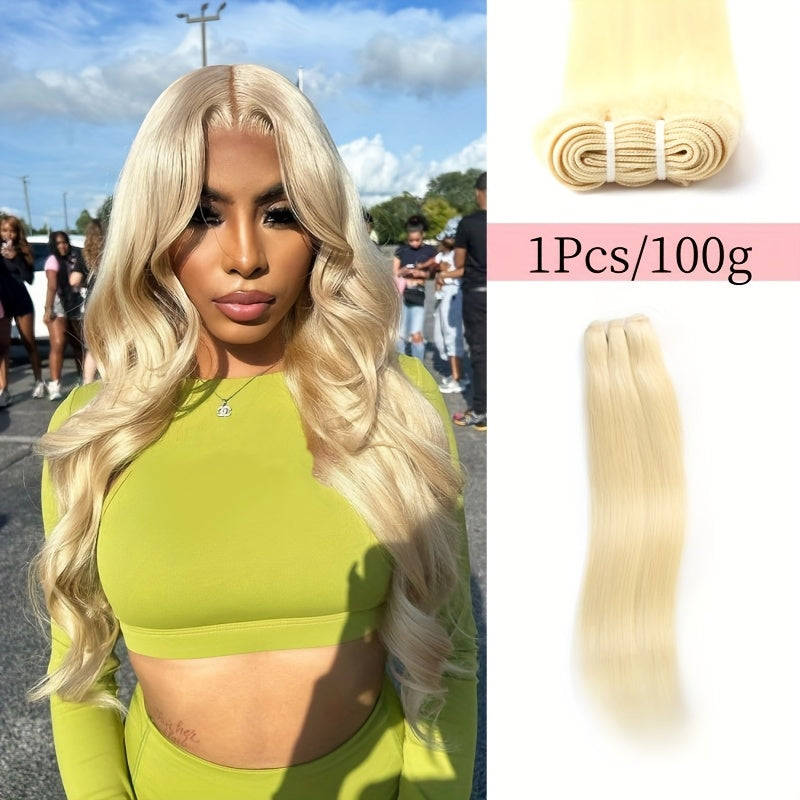 Honey Blonde True Length Human Hair Bundles Straight Hair Extensions