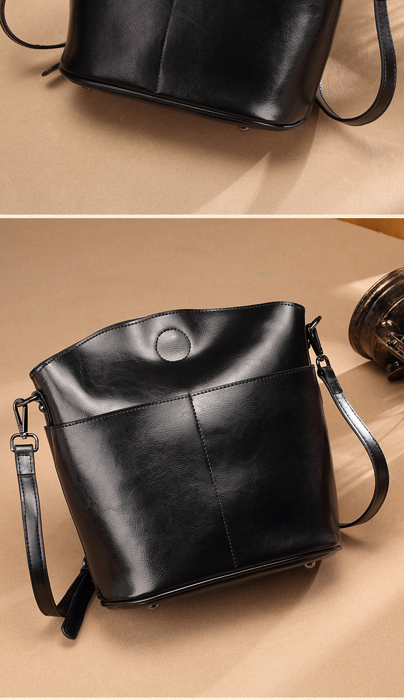 Real Leather Women's Sling Bag | Versatile Casual Handmade Cowhide Fashionable Messenger Bag