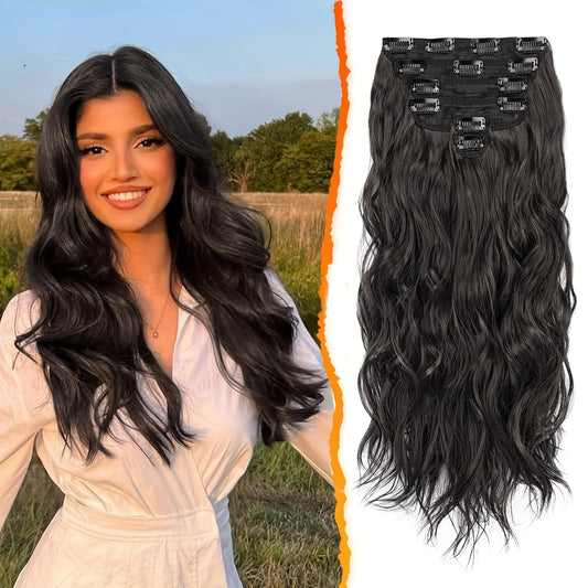 20 Inch Wavy Clip In Hair Extensions For Women