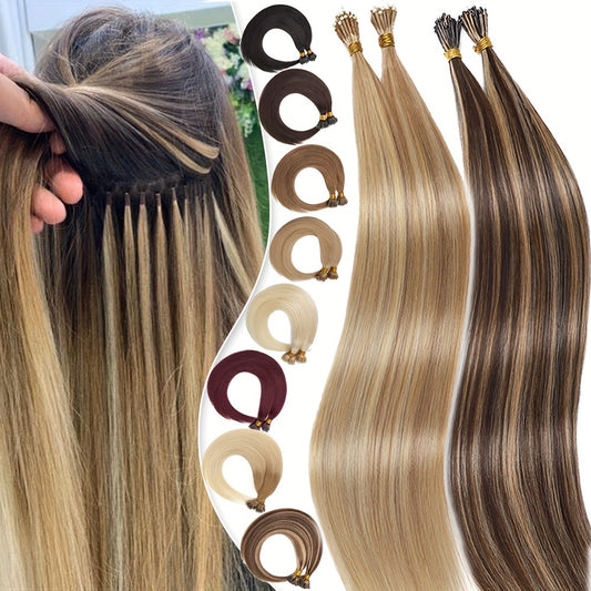 16-24 Inch Nano Ring Hair Extensions Human Hair Highlight Nano Link Hair Extensions