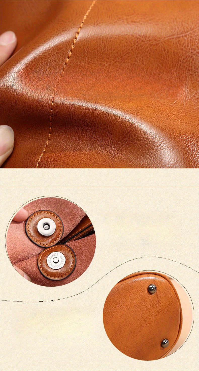 Real Leather Women's Sling Bag | Versatile Casual Handmade Cowhide Fashionable Messenger Bag