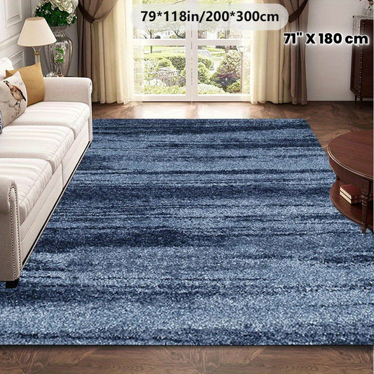 Large Blue Gradient Area Mat - Soft, Machine Washable, Non-Slip Backing, 71" x 180cm, Modern Nordic Style for Living Room, Bedroom, Office, Indoor/Outdoor Decorative Mat Mat, Rugs for Living Room