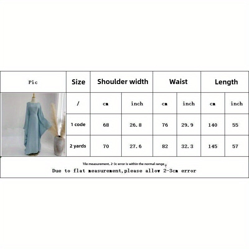 Plus Size, Women's Elegant Lavender Turkish Abaya Robe - Long Sleeve Floor-Length Party Dress with Princess Sleeves, Slim Fit All-Season Modest Gown for Dubai Events, Weddings