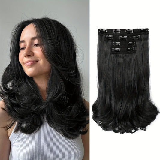 4pcs Lace Weft Hair Extensions | 14 Inch Short Wavy Invisible Hair Extensions