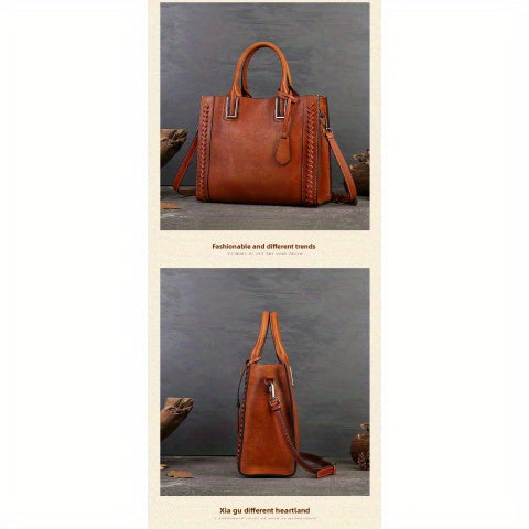 Genuine Leather Women's Handbags, Niche Women's Crossbody Bag, Large-Capacity Soft Leather Tote Bags