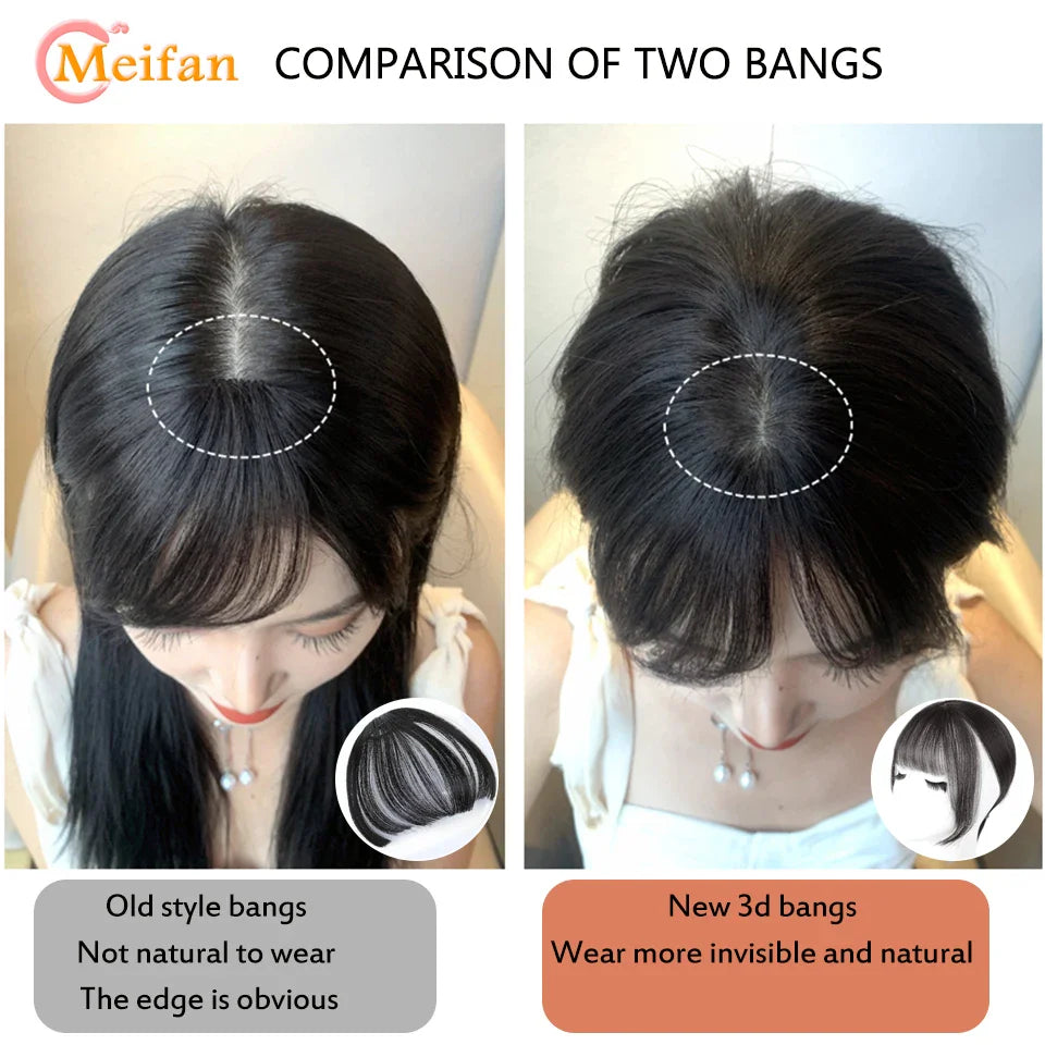 Brown Clip-In Bangs Extension