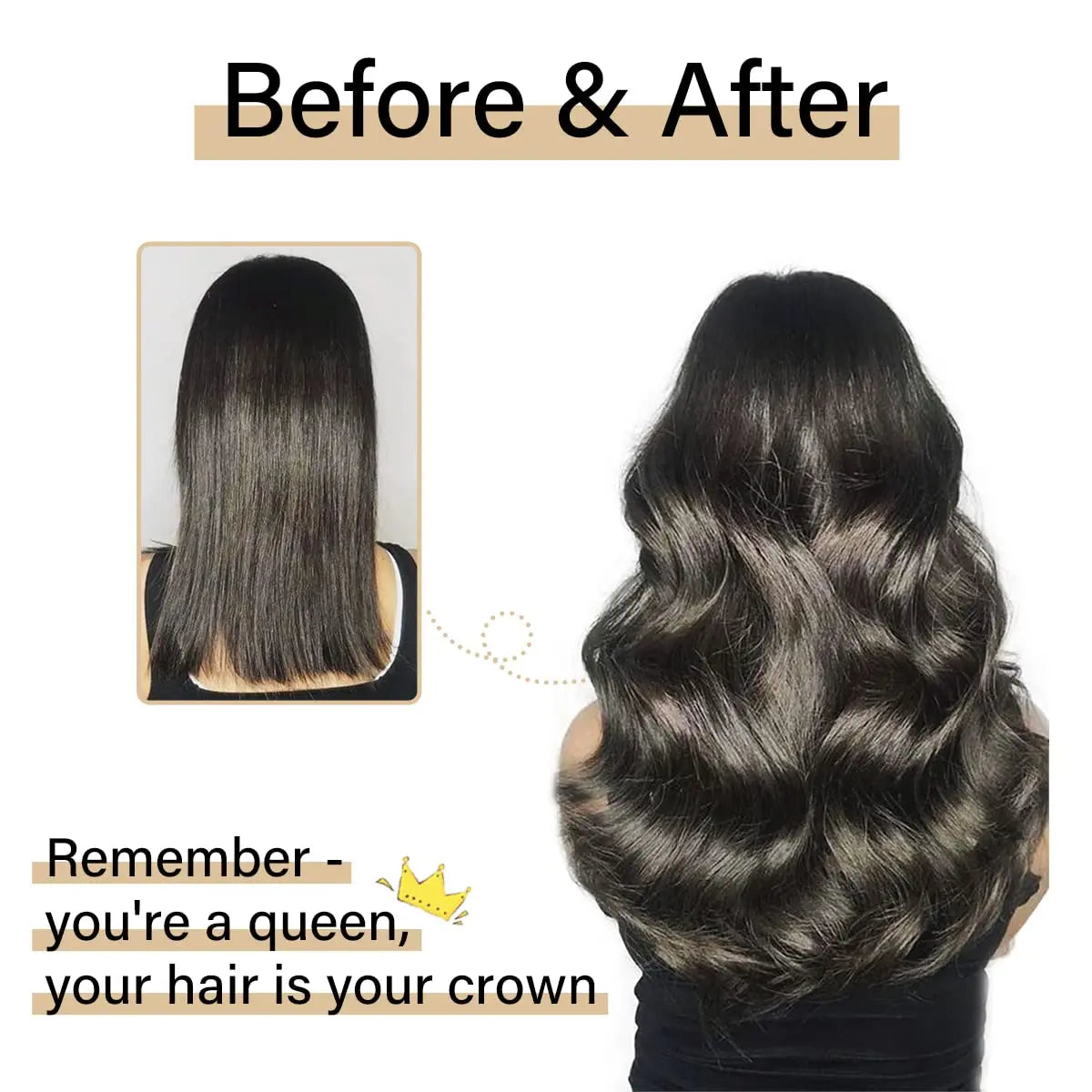 Straight Natural Black Real Micro Ring Hair Extensions