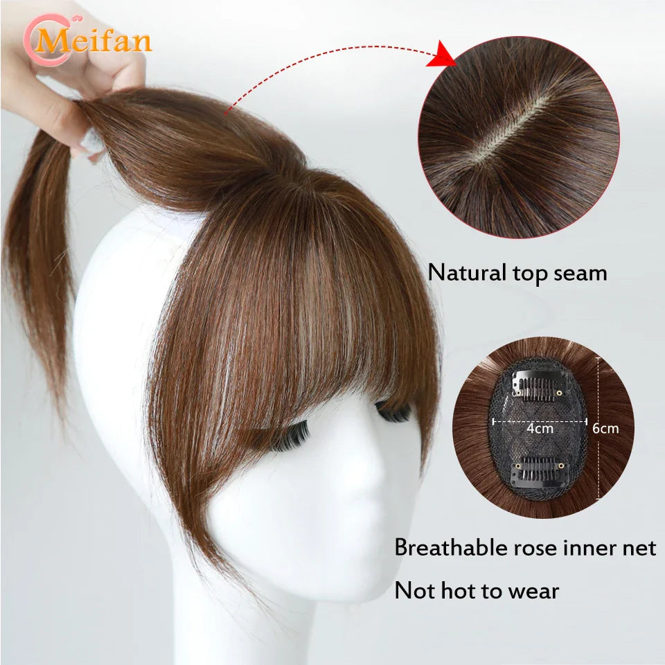 Brown Clip-In Bangs Extension