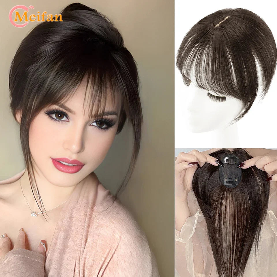 Brown Clip-In Bangs Extension