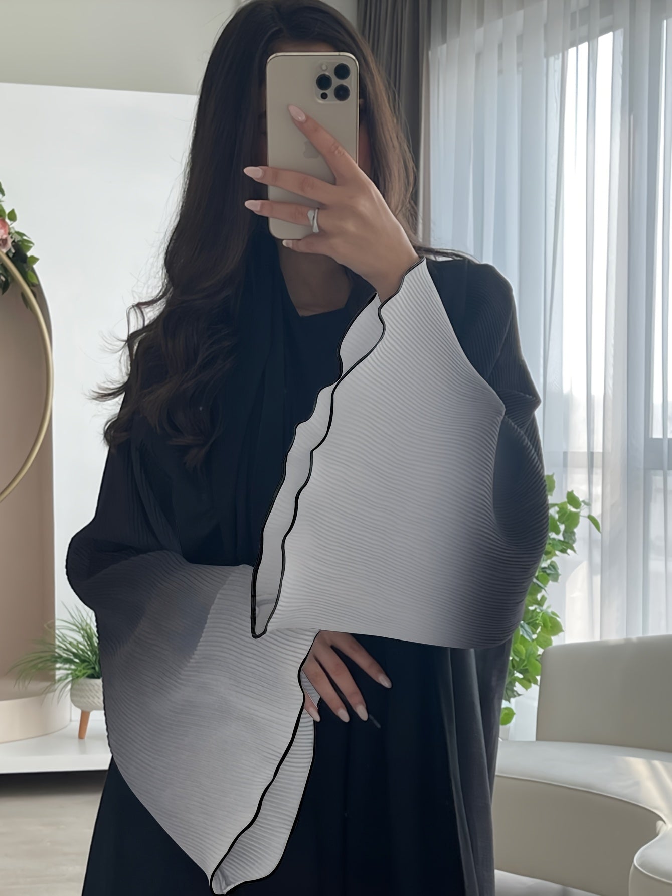 Women's Elegant Arabic Abaya Robe - Long Sleeve Islamic Muslim Wedding & Everyday Dress, Formal Events - Machine Washable Non-See-Through Abaya Gown