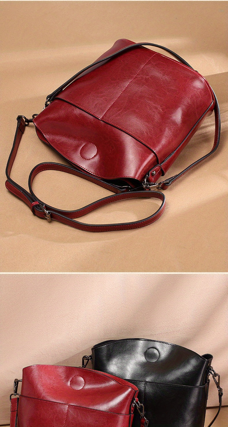 Real Leather Women's Sling Bag | Versatile Casual Handmade Cowhide Fashionable Messenger Bag