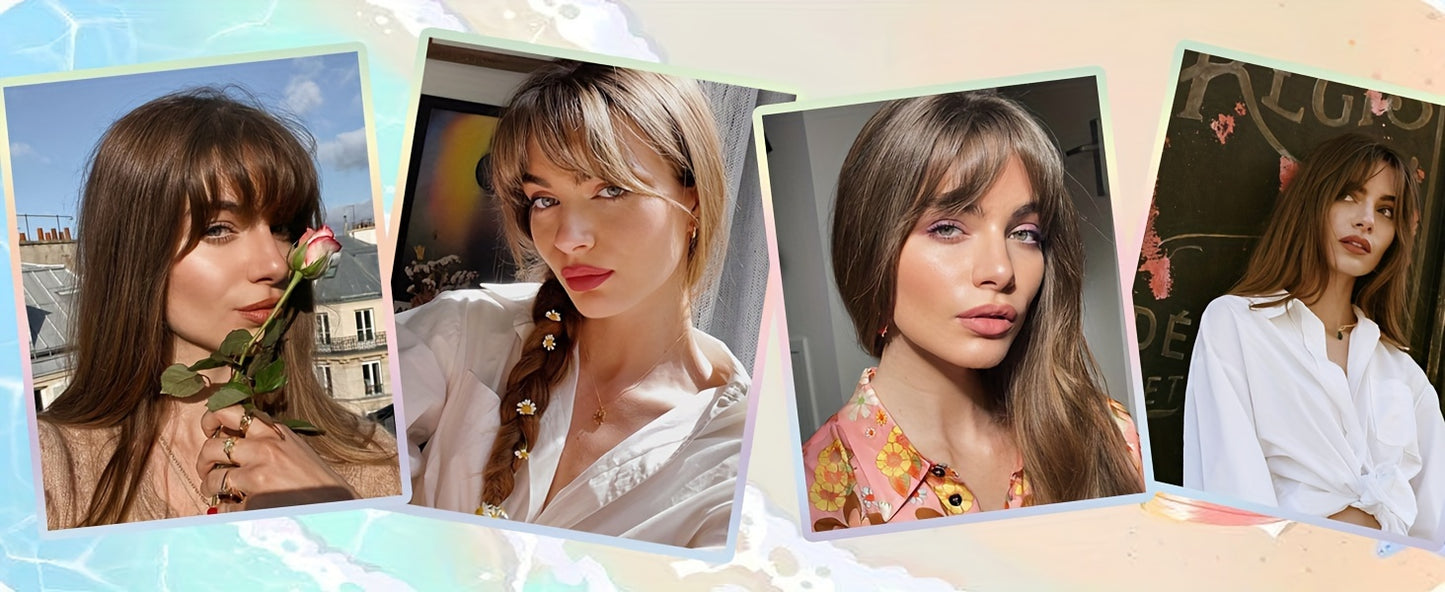 Cover Clip-In Bangs Hair Extensions for Women