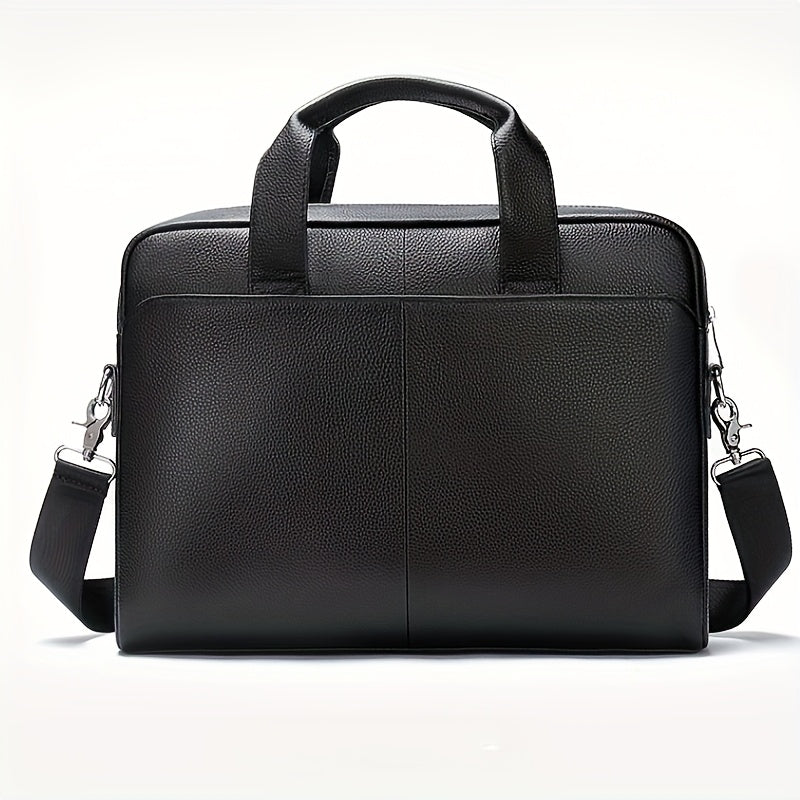 Vintage Head Layer Cowhide Men Handbag Large Capacity Laptop Briefcase Commuter Business Men Single Shoulder Crossbody Bag