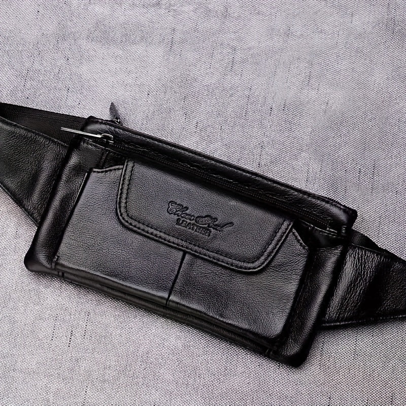 Men's Fashion Lightweight Top Layer Leather Cowhide Sling Bag - Very Comfortable And Lightweight Shoulder Messenger Bag