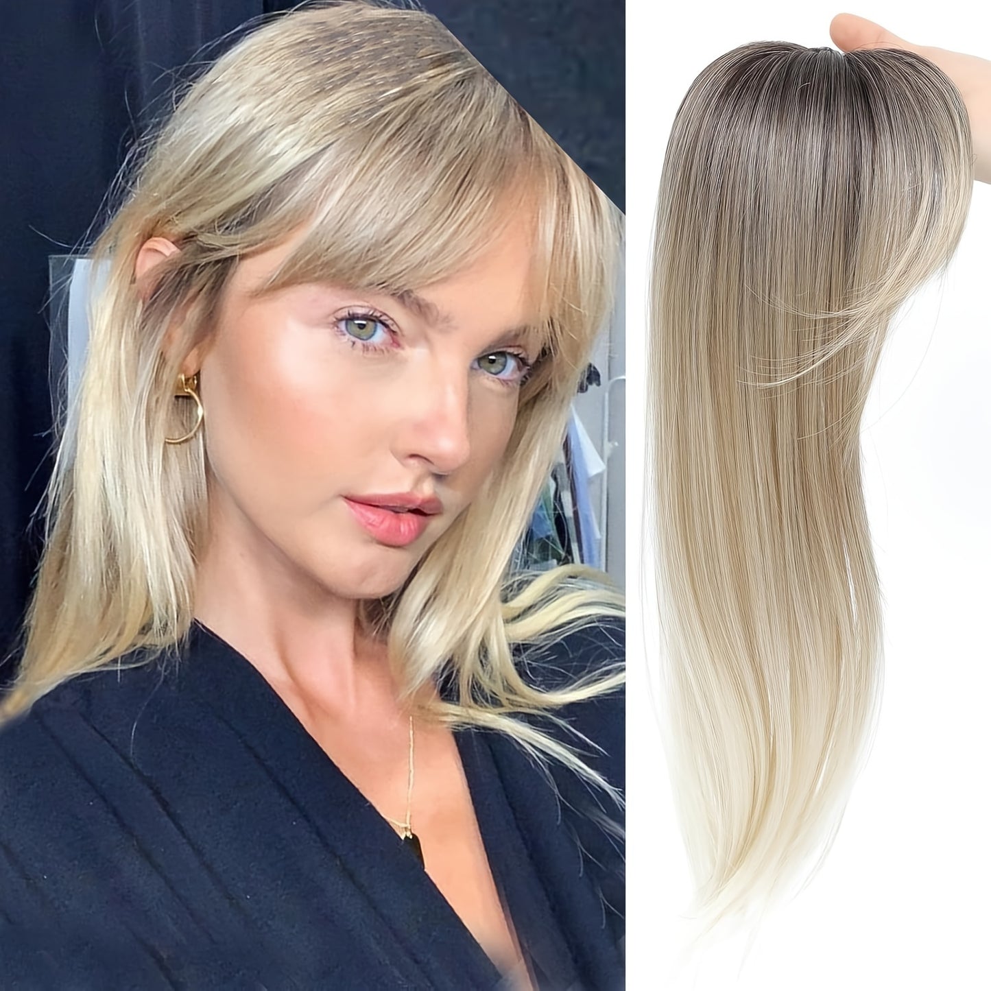 Cover Clip-In Bangs Hair Extensions for Women