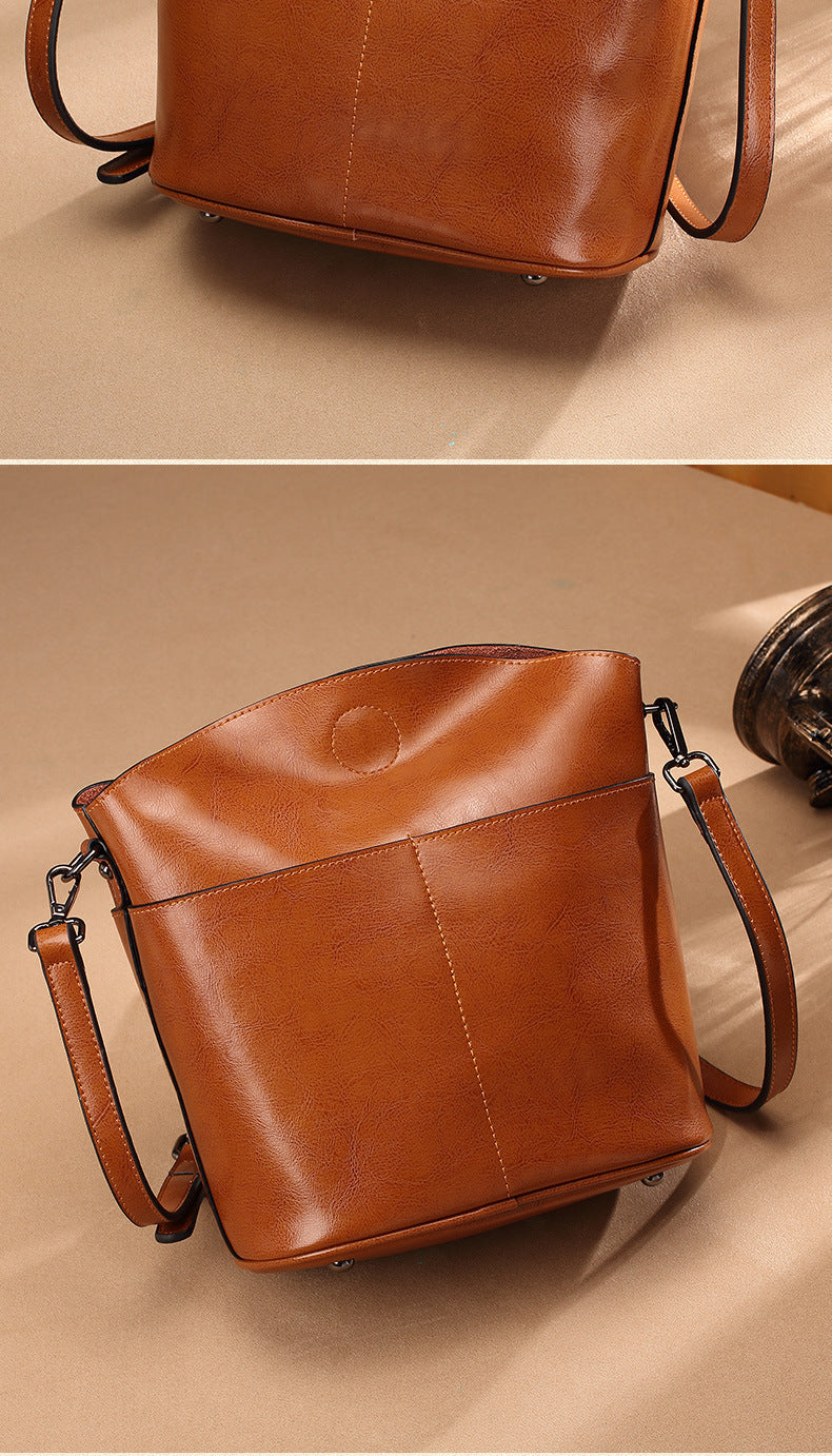 Real Leather Women's Sling Bag | Versatile Casual Handmade Cowhide Fashionable Messenger Bag