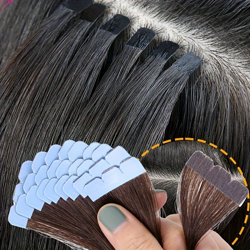 10pcs Soft Human Hair Mini Tape In Hair Extensions