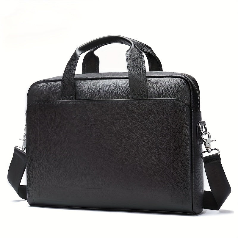 Vintage Head Layer Cowhide Men Handbag Large Capacity Laptop Briefcase Commuter Business Men Single Shoulder Crossbody Bag