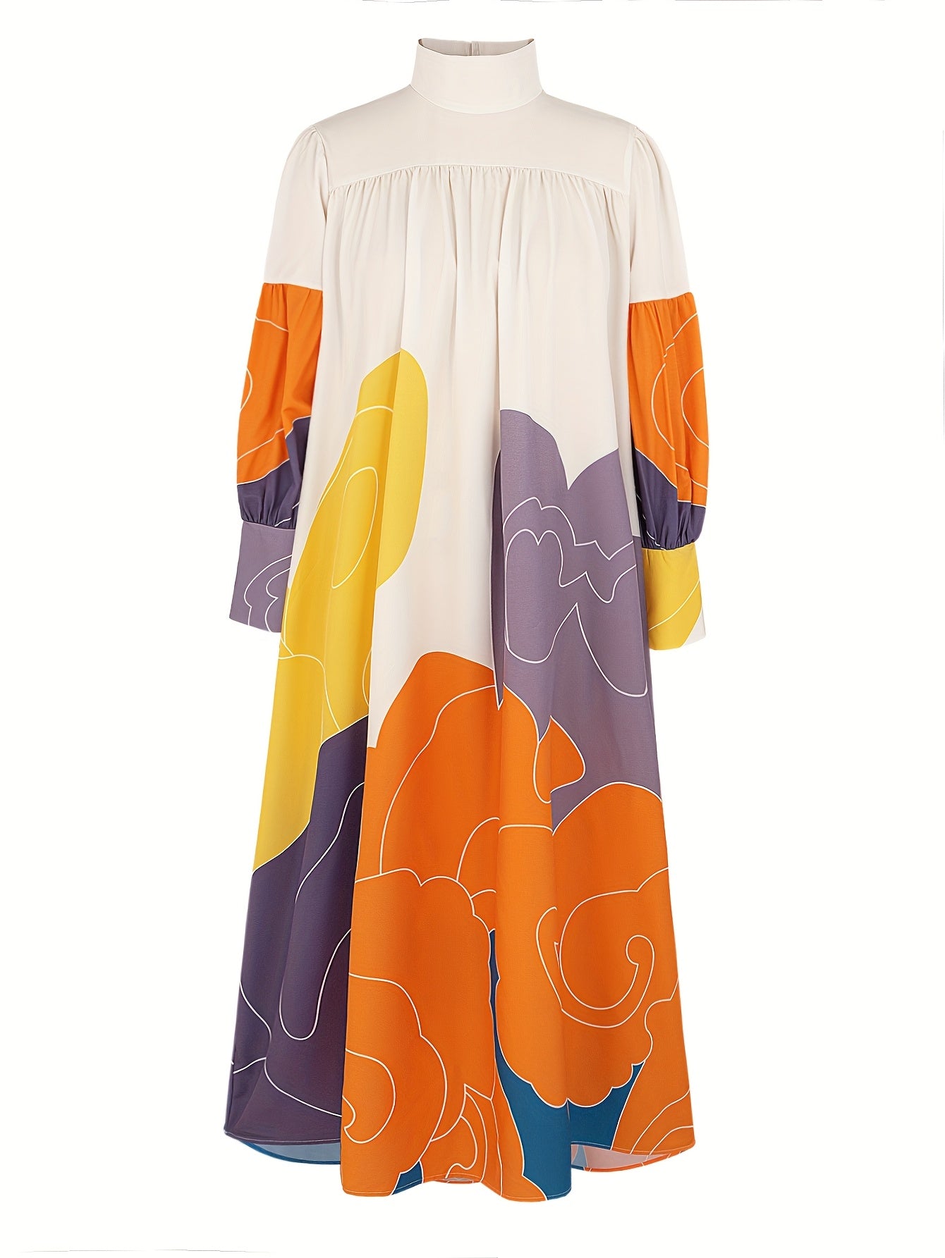 Casual Dress Small Stand Collar Long Elegant Middle Eastern Long Sun Protection Abaya