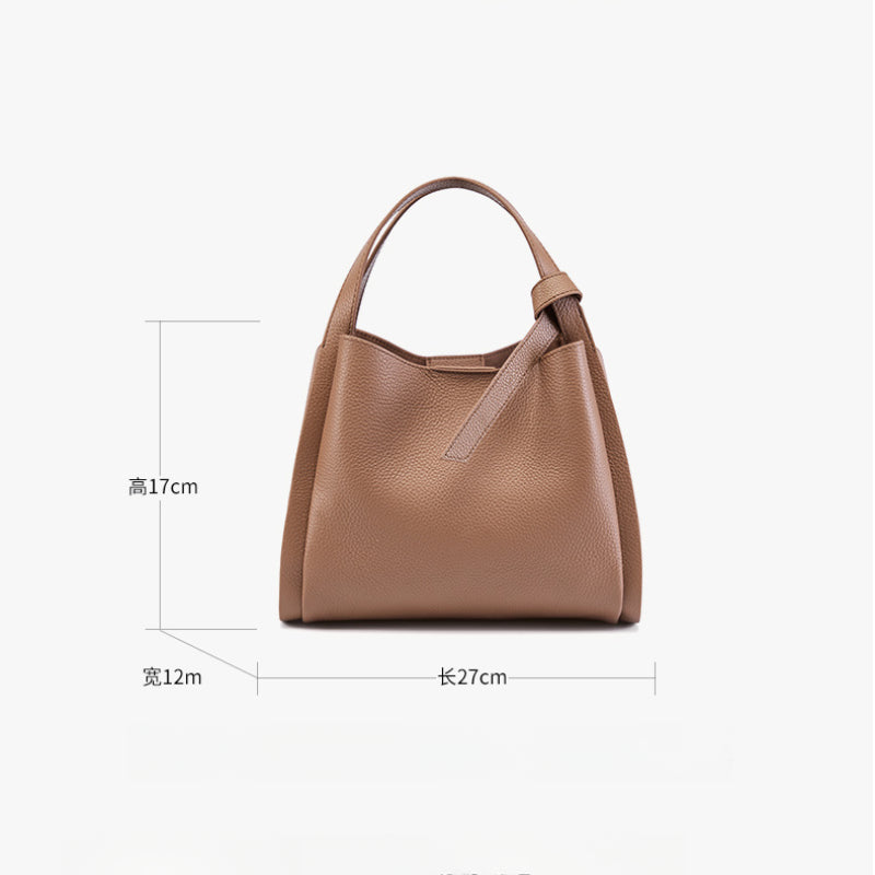 Women's Leather Tote Bag, Versatile and Popular Leather & Messenger Handbag for Women, Crossbody Bag, Cowhide Bucket Bag