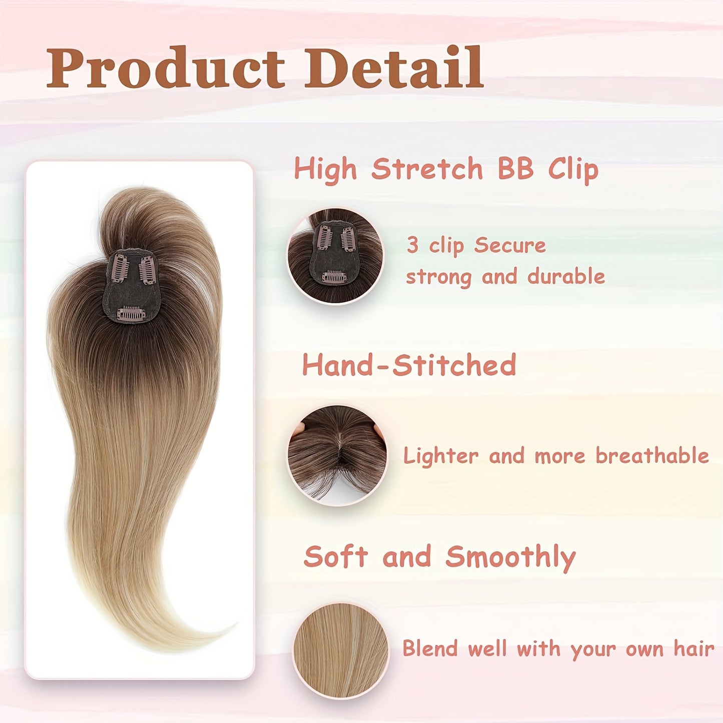 Cover Clip-In Bangs Hair Extensions for Women