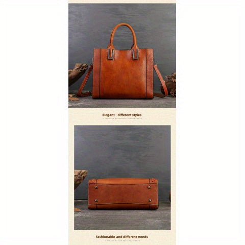 Genuine Leather Women's Handbags, Niche Women's Crossbody Bag, Large-Capacity Soft Leather Tote Bags