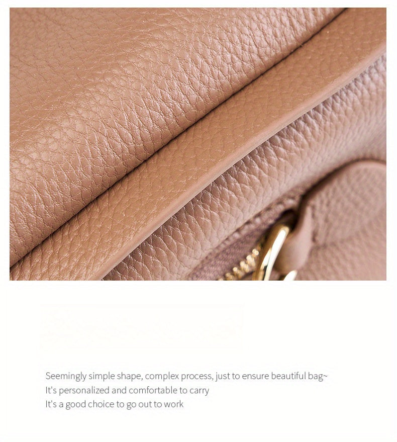 Women's Leather Tote Bag, Versatile and Popular Leather & Messenger Handbag for Women, Crossbody Bag, Cowhide Bucket Bag