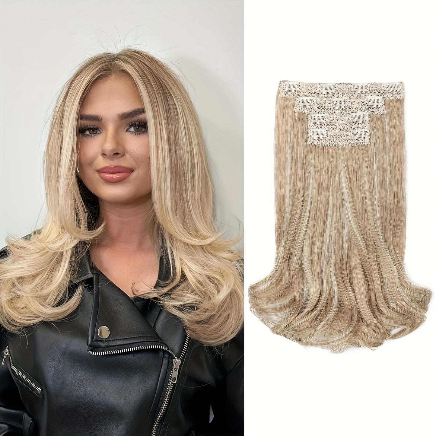 4pcs Lace Weft Hair Extensions | 14 Inch Short Wavy Invisible Hair Extensions