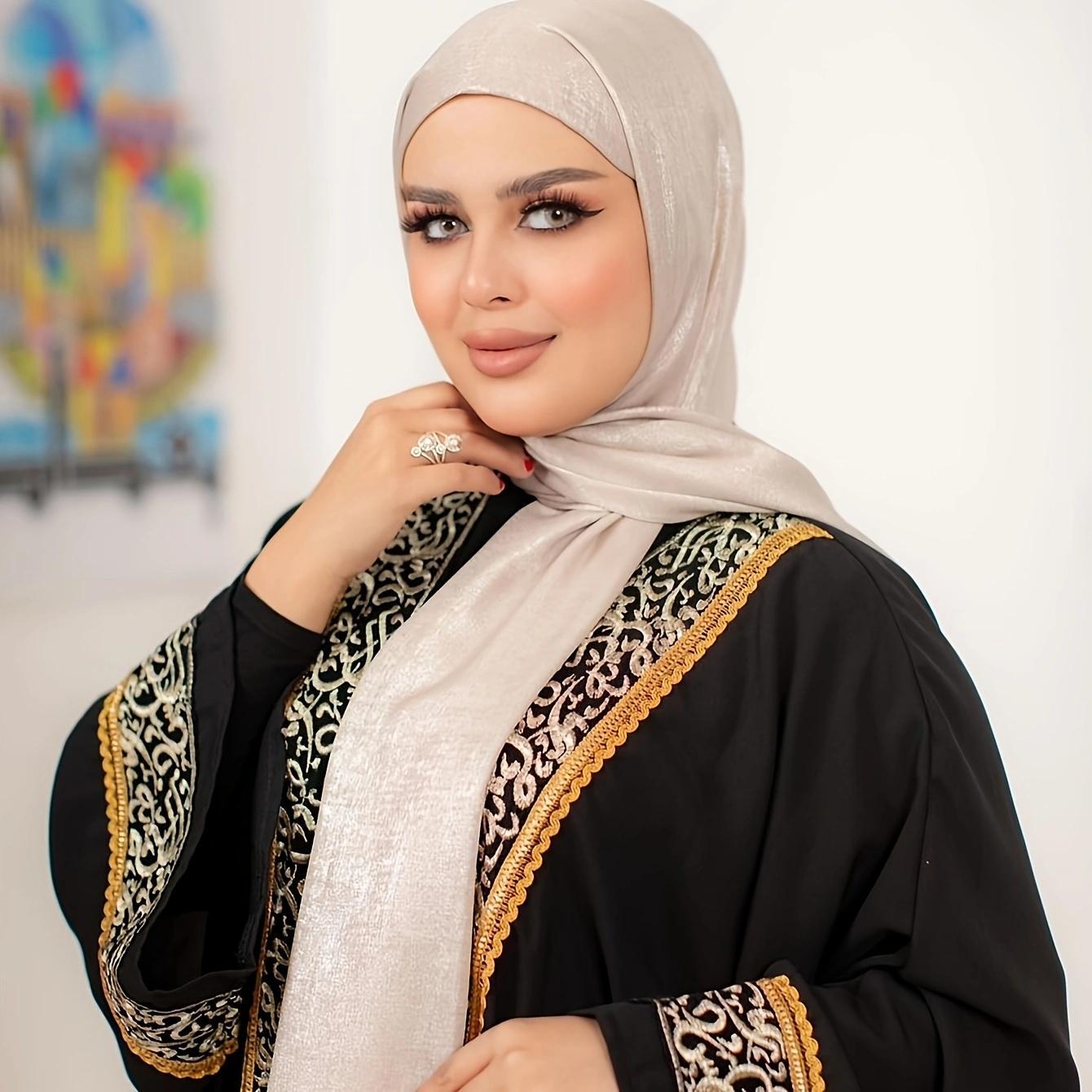 1/2 Pack Non-Stretch Religious Muslim Khimar Abaya, 100% Polyester, Breathable, Handmade, Available in Various Solid Colors, Includes Hand Wash or Professional Dry Clean Care Instructions